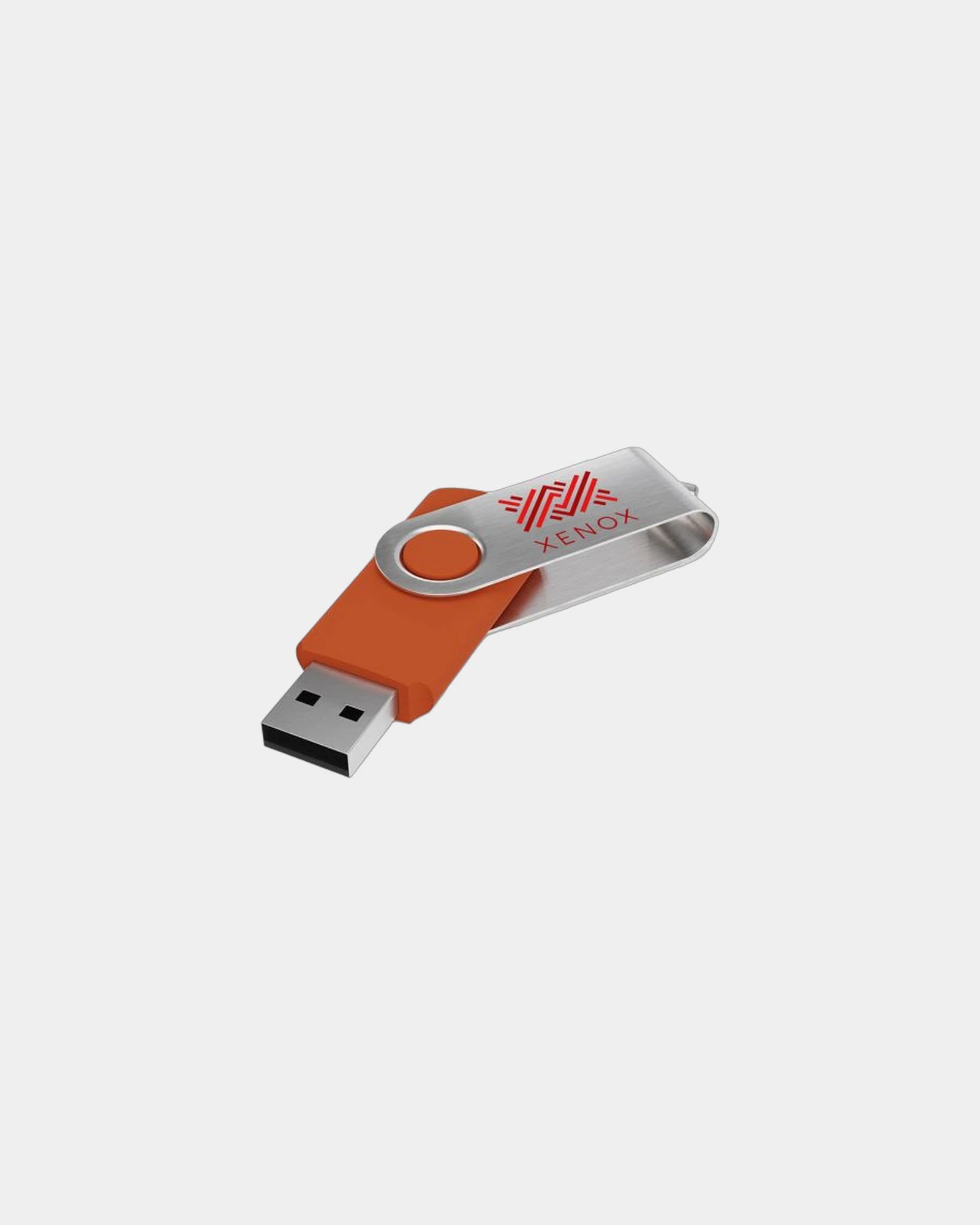 Clé USB Twister gravure laser 360° à personnaliser - Orange