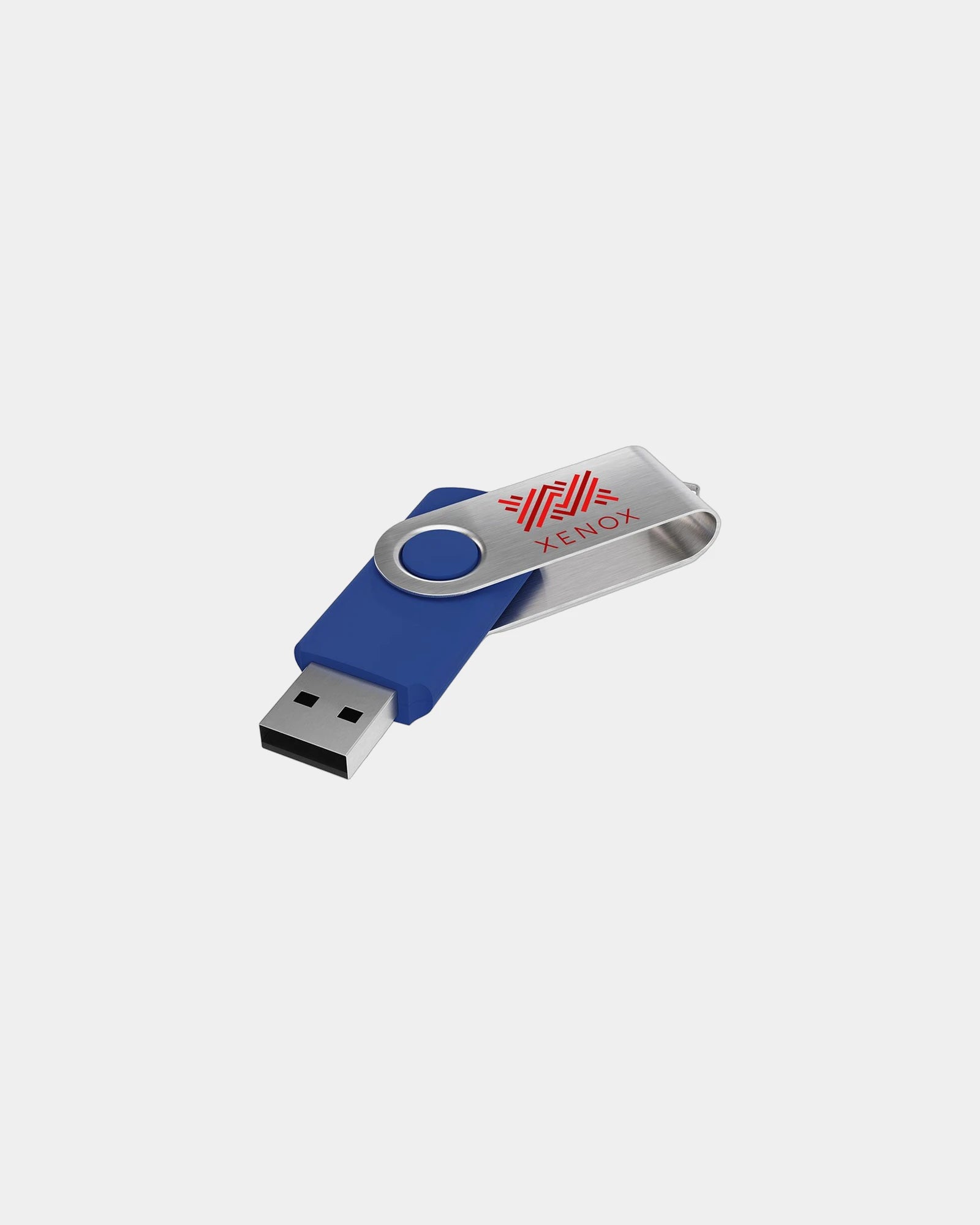 Clé USB Twister gravure laser 360° à personnaliser - Blue