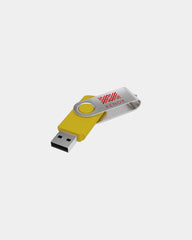 Clé USB Twister gravure laser 360° à personnaliser - Yellow