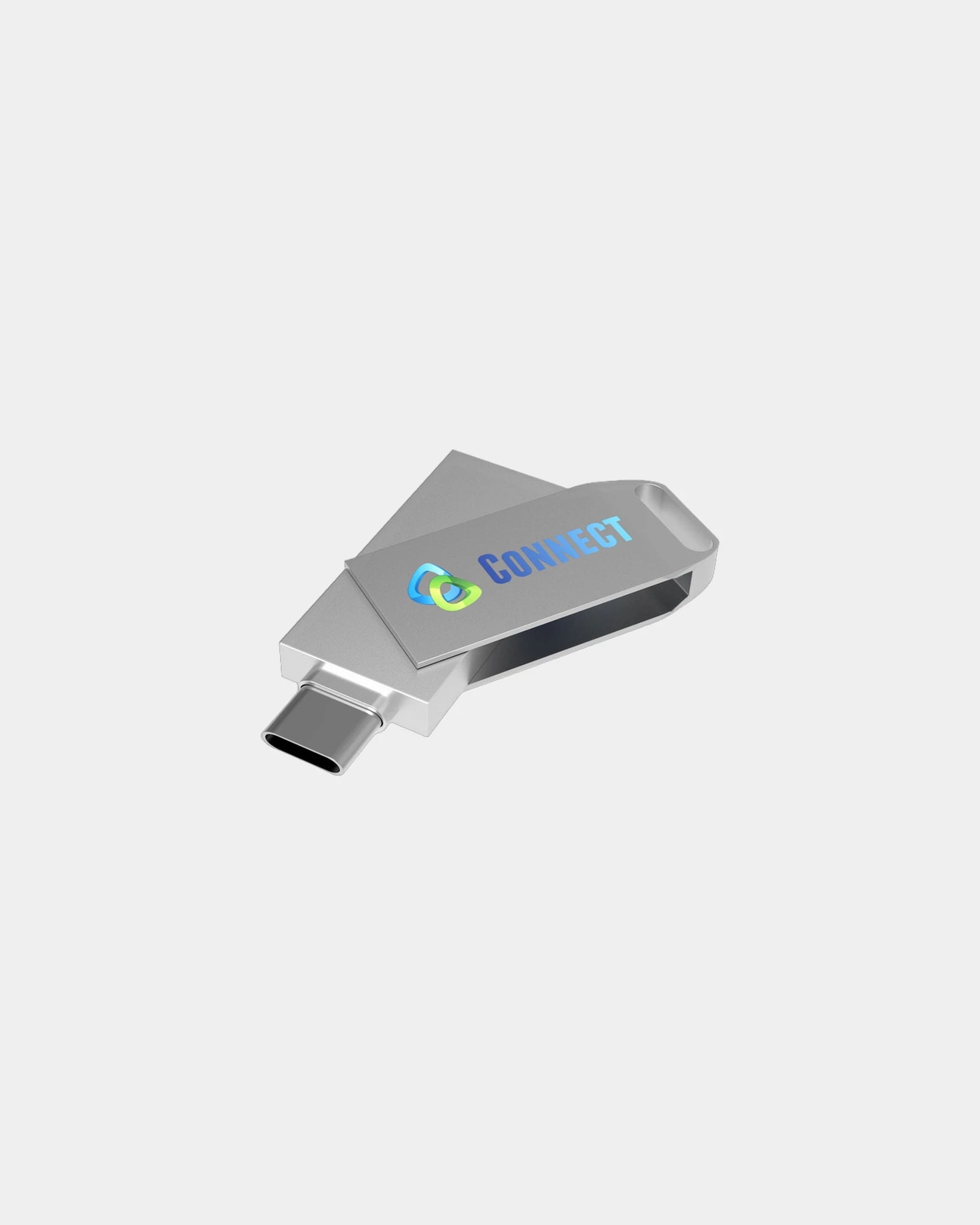 Clé USB Dual Twister-C 3.0 métal à personnaliser - Silver