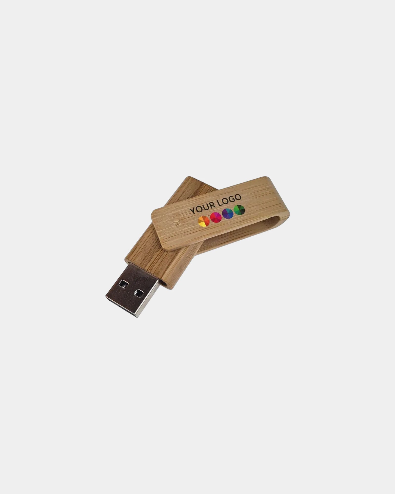 Clé USB bambou éco-responsable Twister à personnaliser - 1