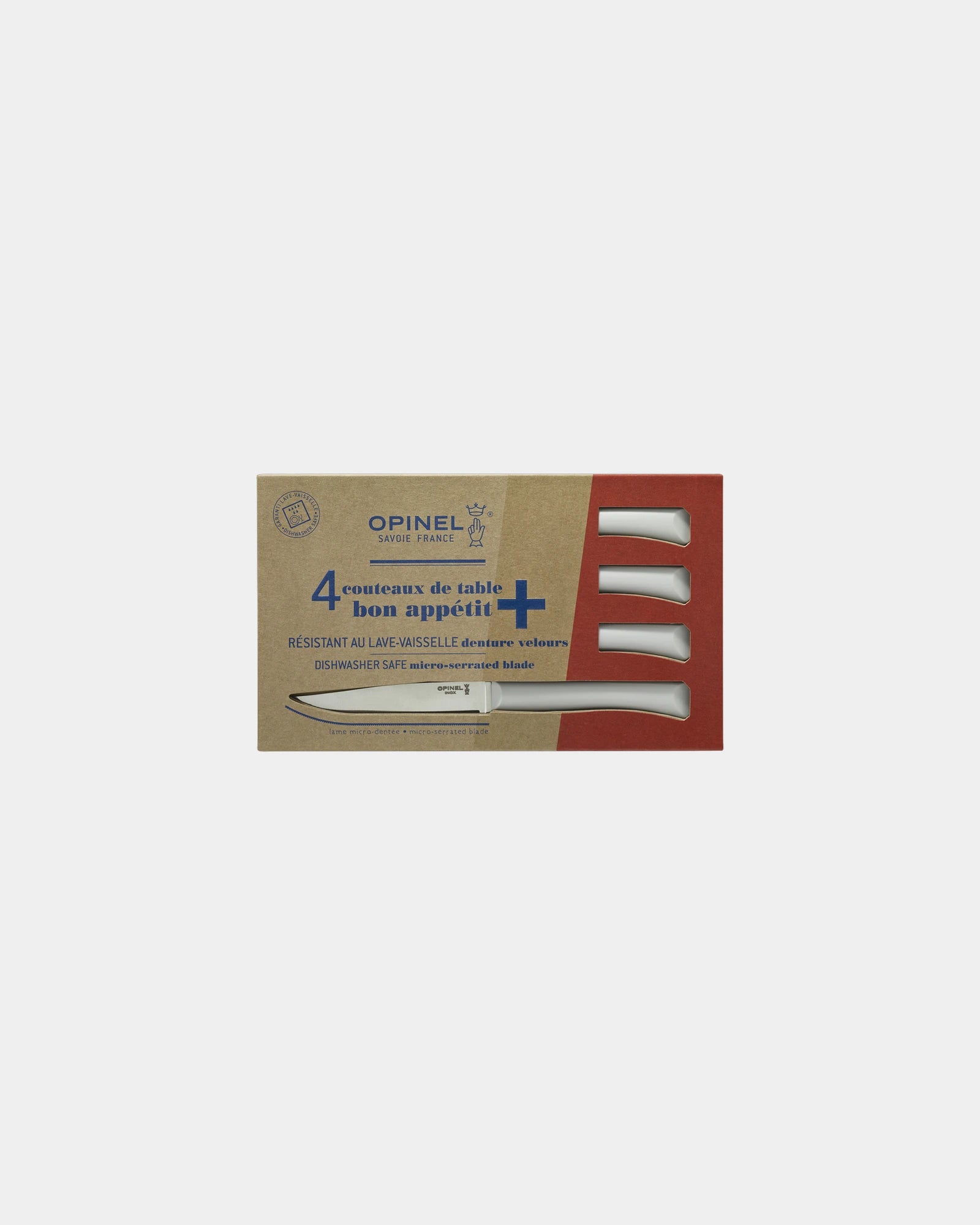 Coffret de 4 couteaux de table acier inox Opinel à personnaliser - Gray