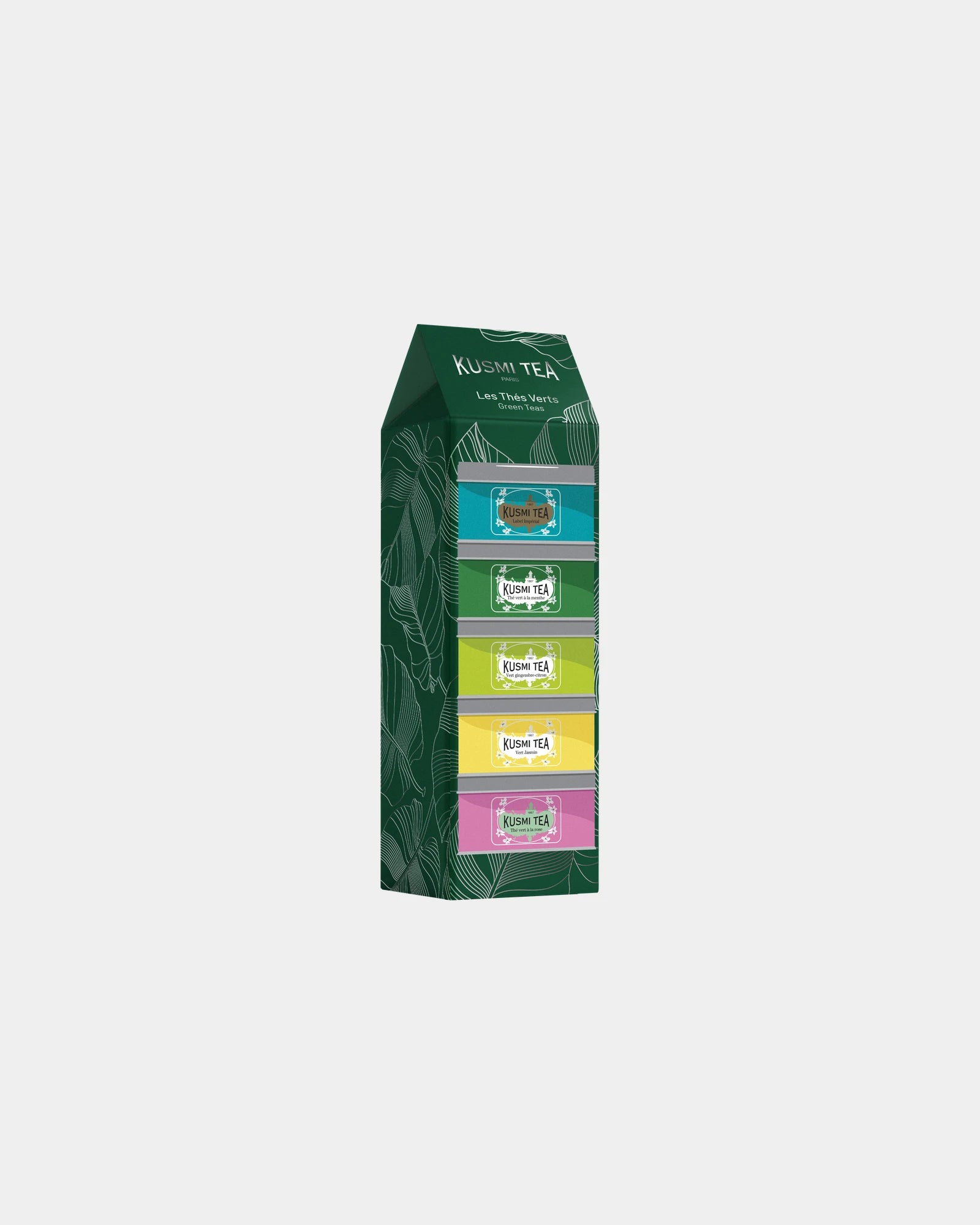 Thés verts bio assortiment 5 boîtes métal Kusmi Tea à personnaliser - Non Renseigné
