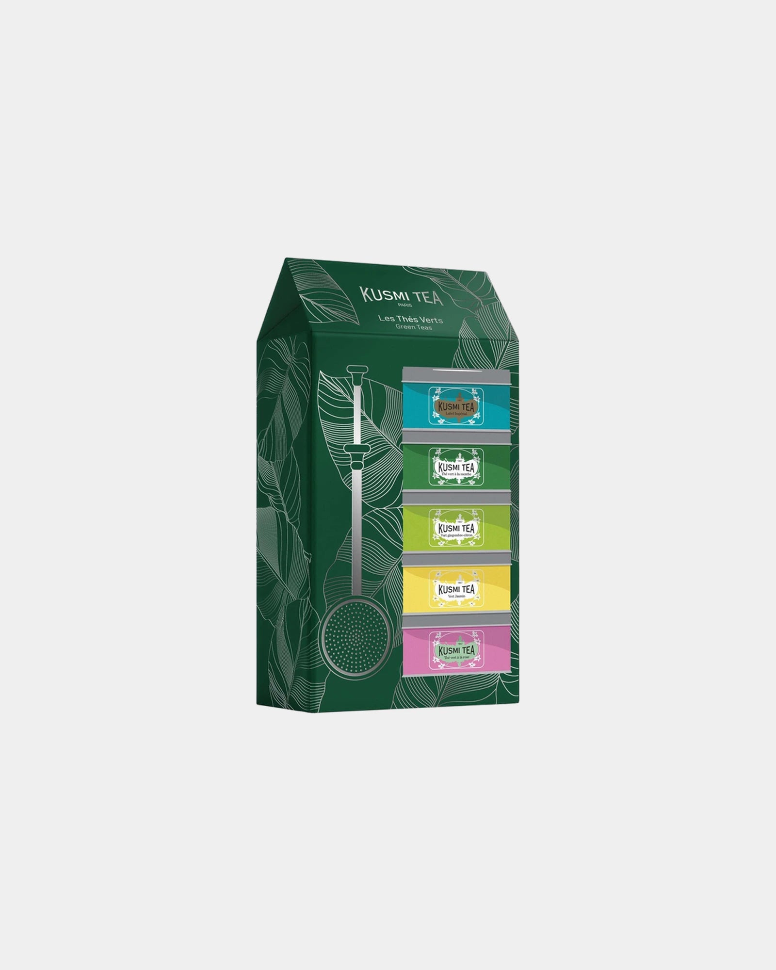 Coffret 5 boîtes thés verts bio Kusmi Tea à personnaliser - Non Renseigné