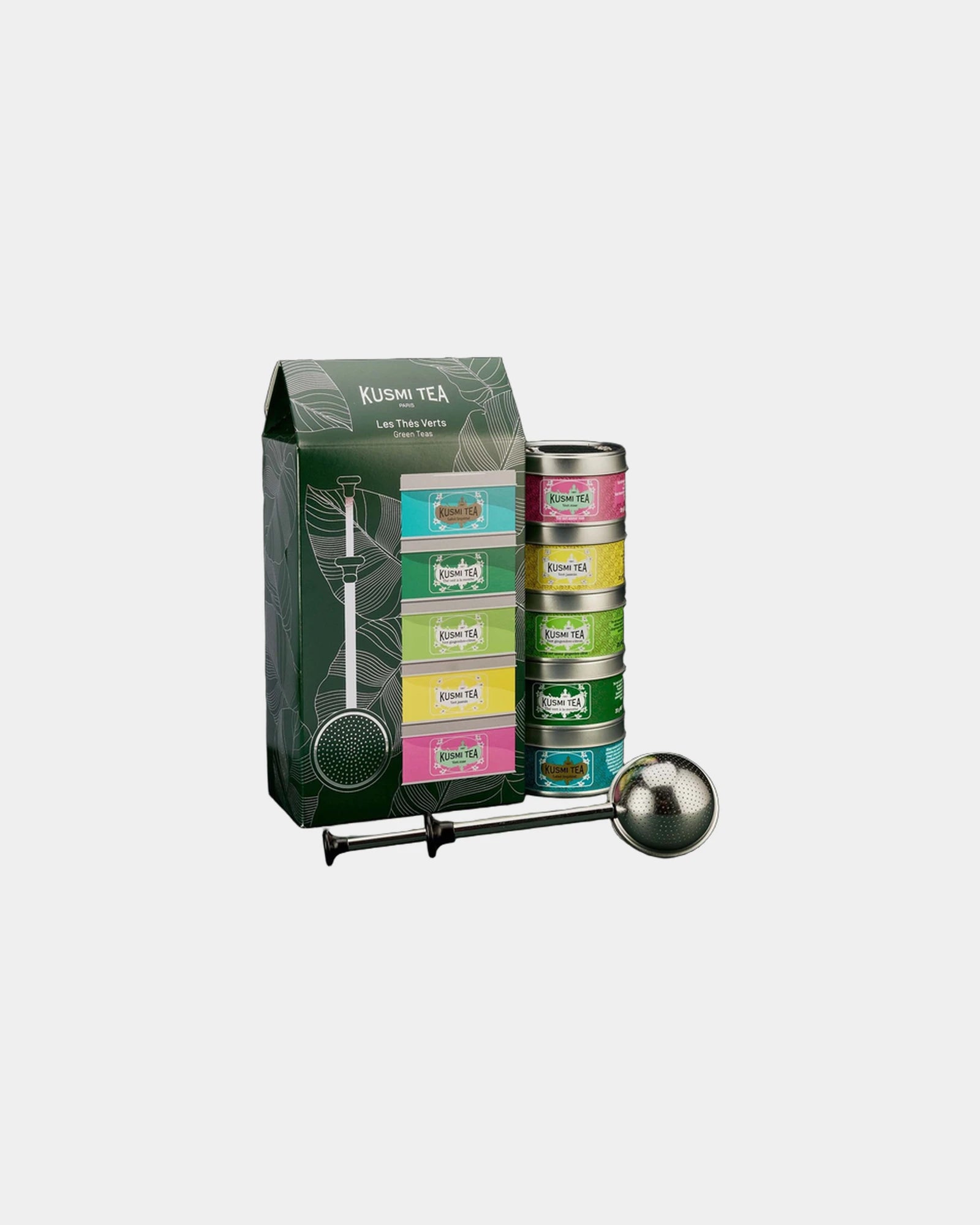 Coffret 5 boîtes thés verts bio Kusmi Tea à personnaliser - 1