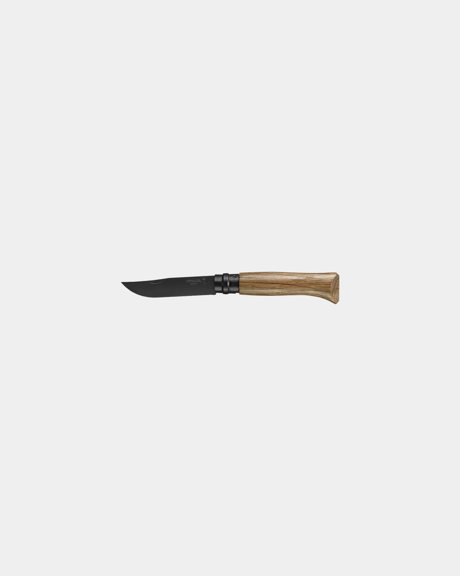 Couteau acier inoxydable Opinel N°08 Chêne Black à personnaliser - Beige
