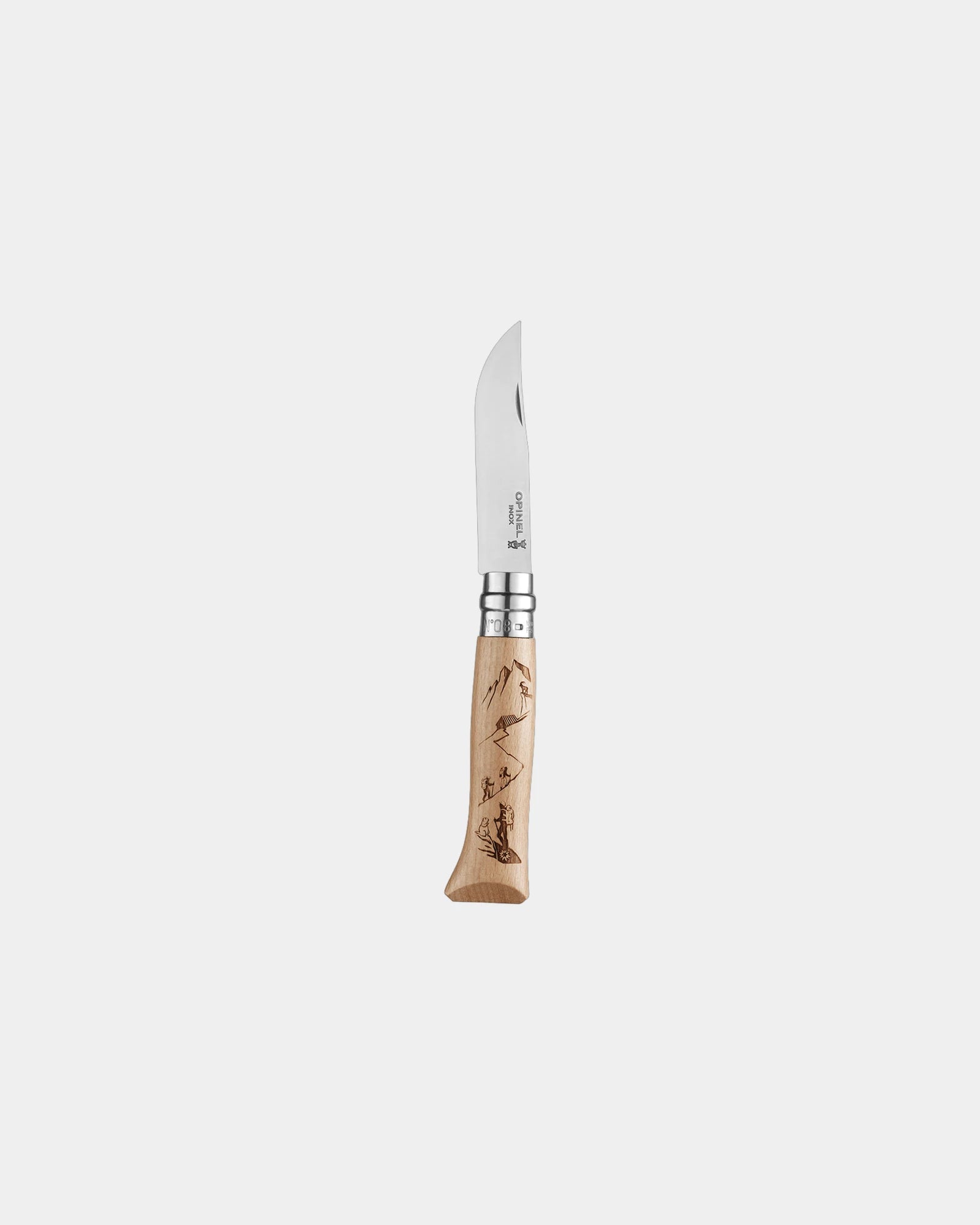 Couteau acier inoxydable Opinel N°08 Gravure Rando à personnaliser - 1