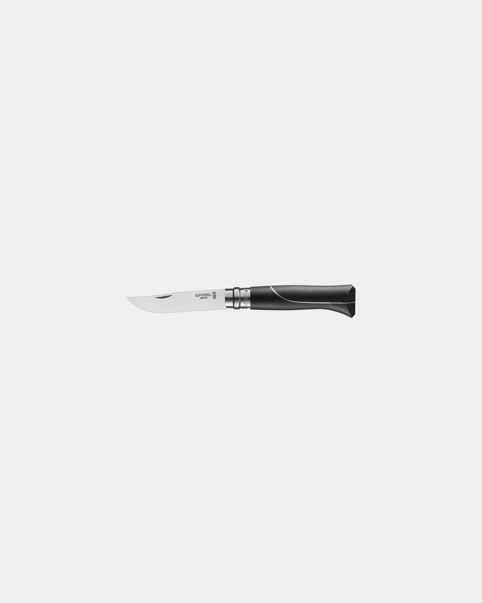Couteau acier inoxydable Opinel N°08 Ellipse à personnaliser - Black