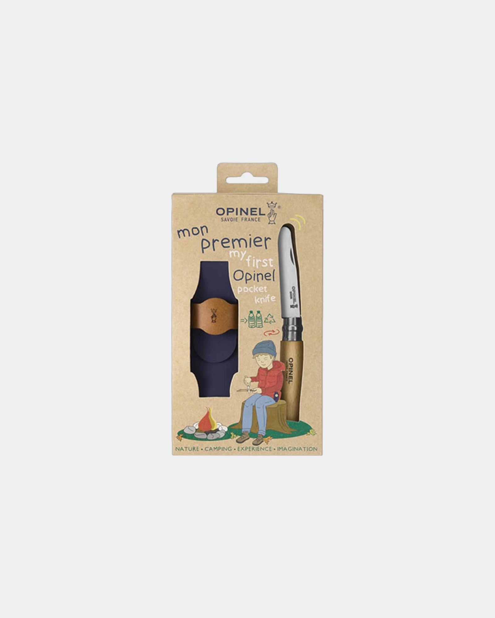 Coffret couteau de poche Opinel Mon Premier à personnaliser - Beige