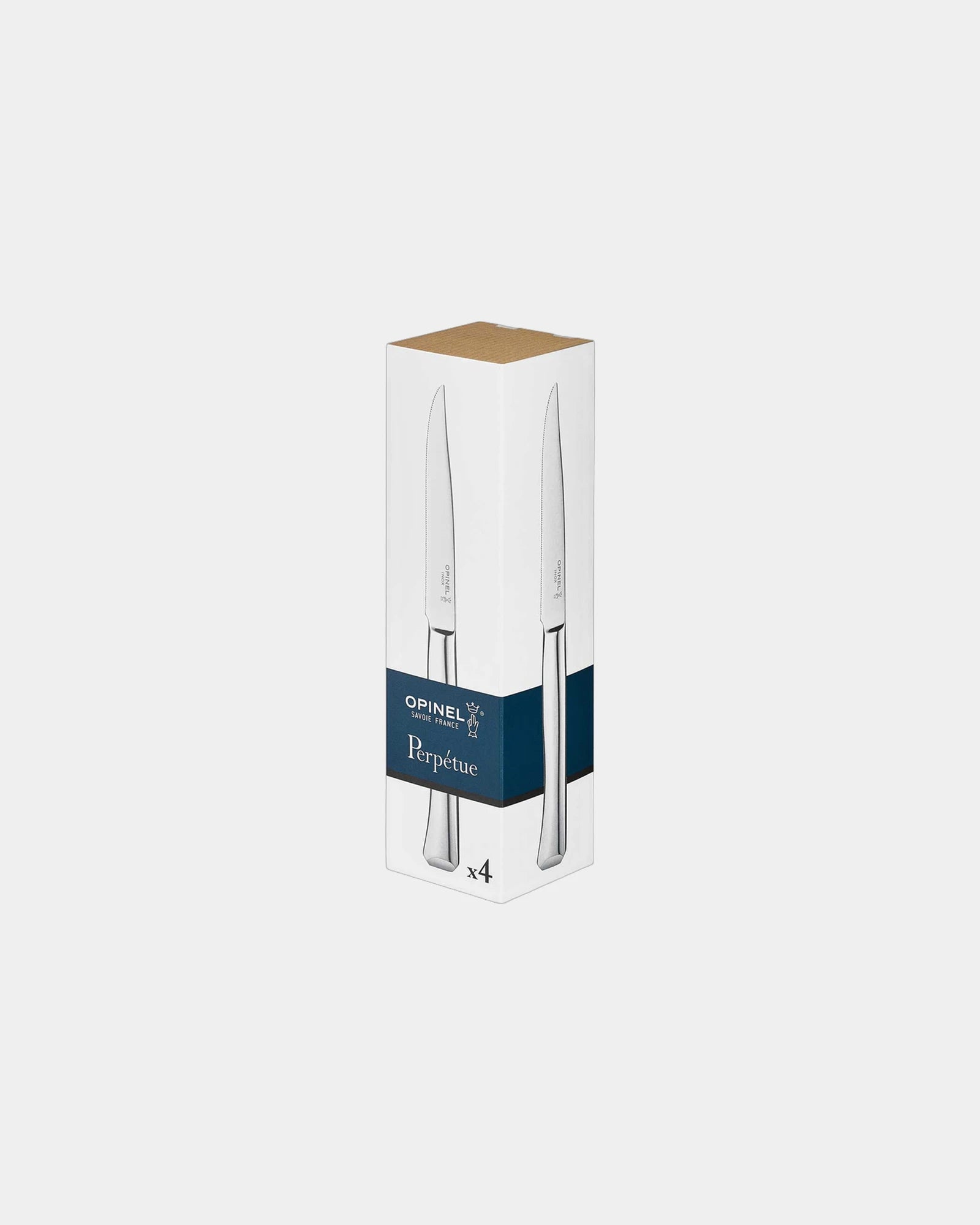 Couteaux de table acier Opinel Perpétue à personnaliser - Silver