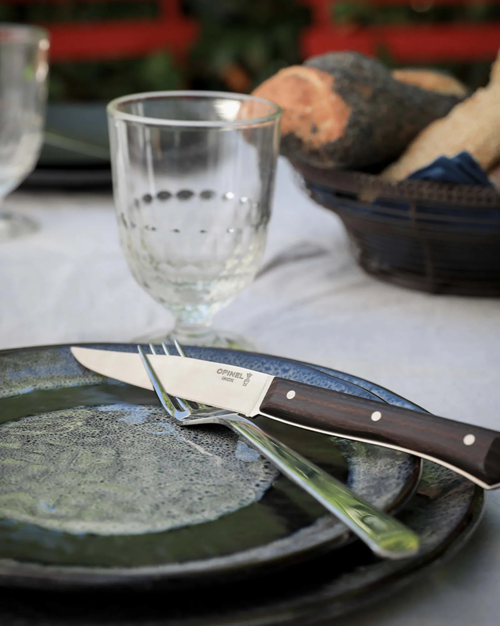 Coffret de 4 couteaux de table Facette Frêne Opinel à personnaliser - 11