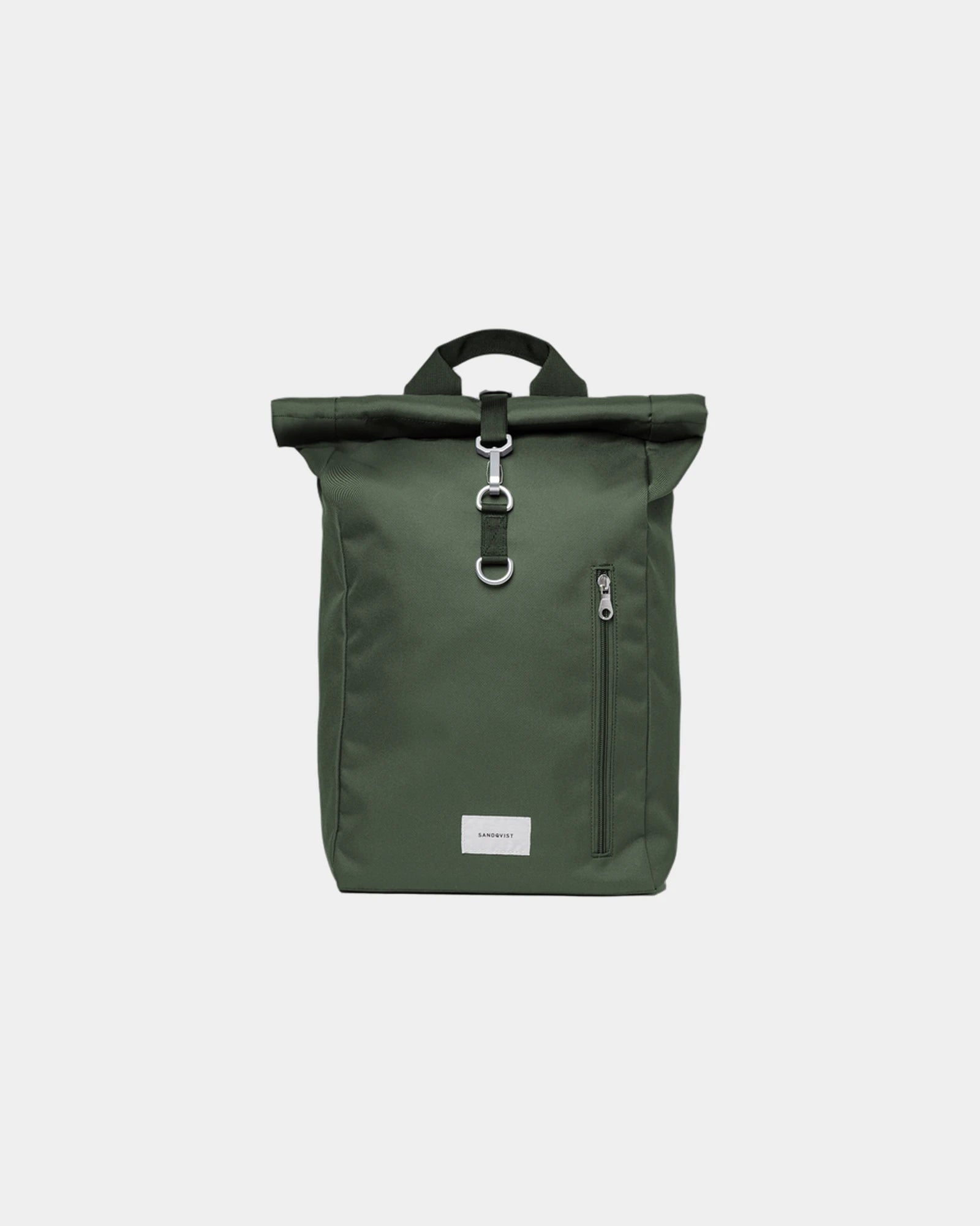 Mochila Sandqvist Ground Rolltop 19L para personalizar - Verde amanecer con cincha verde amanecer