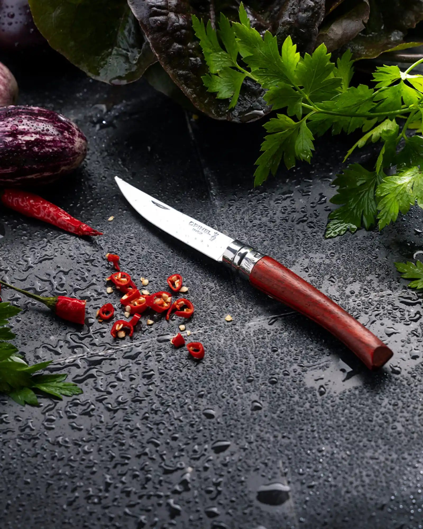 Couteau inox Opinel Effilé 8 Hêtre à personnaliser - 13