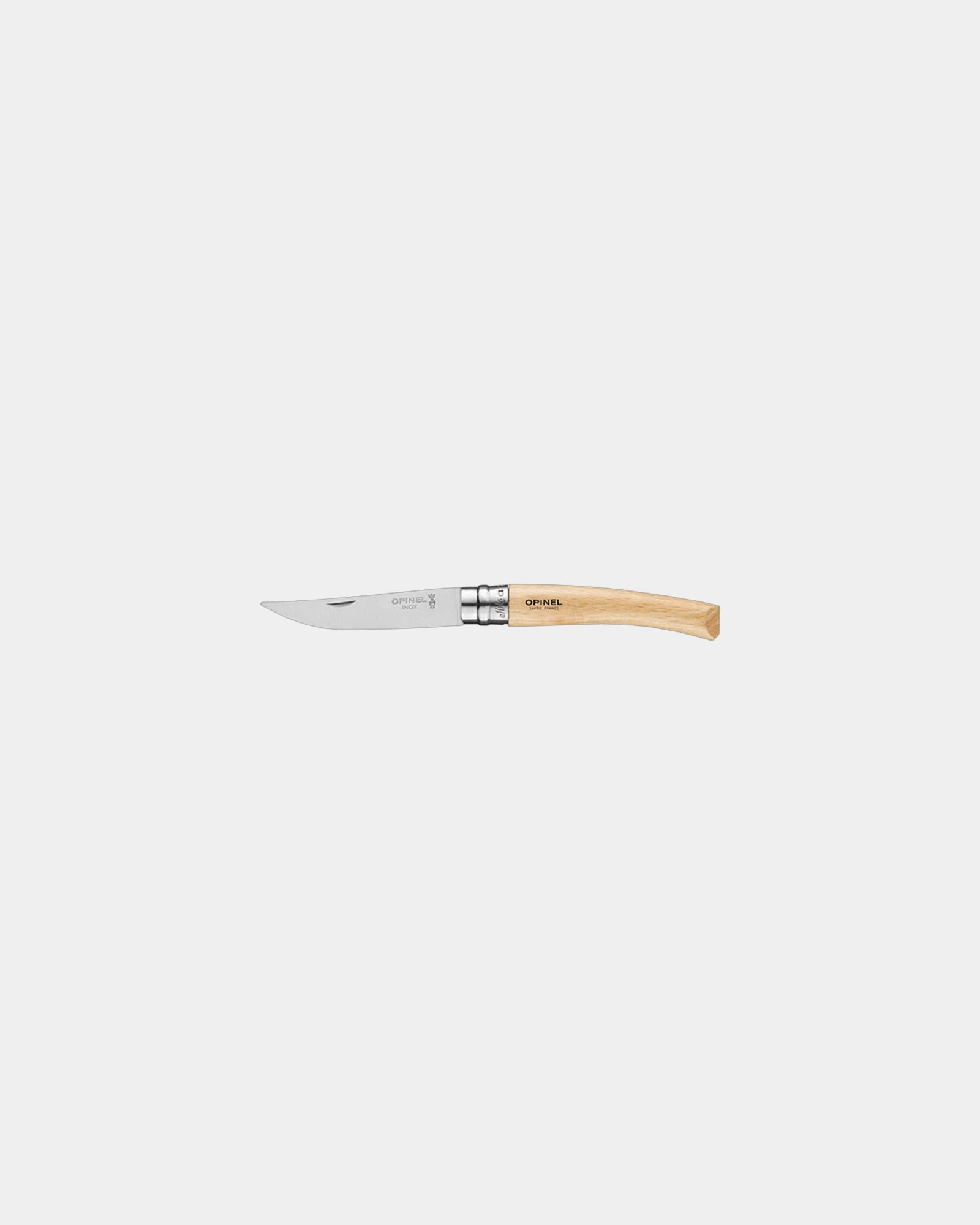 Couteau inox Opinel Effilé 8 Hêtre à personnaliser - Beige