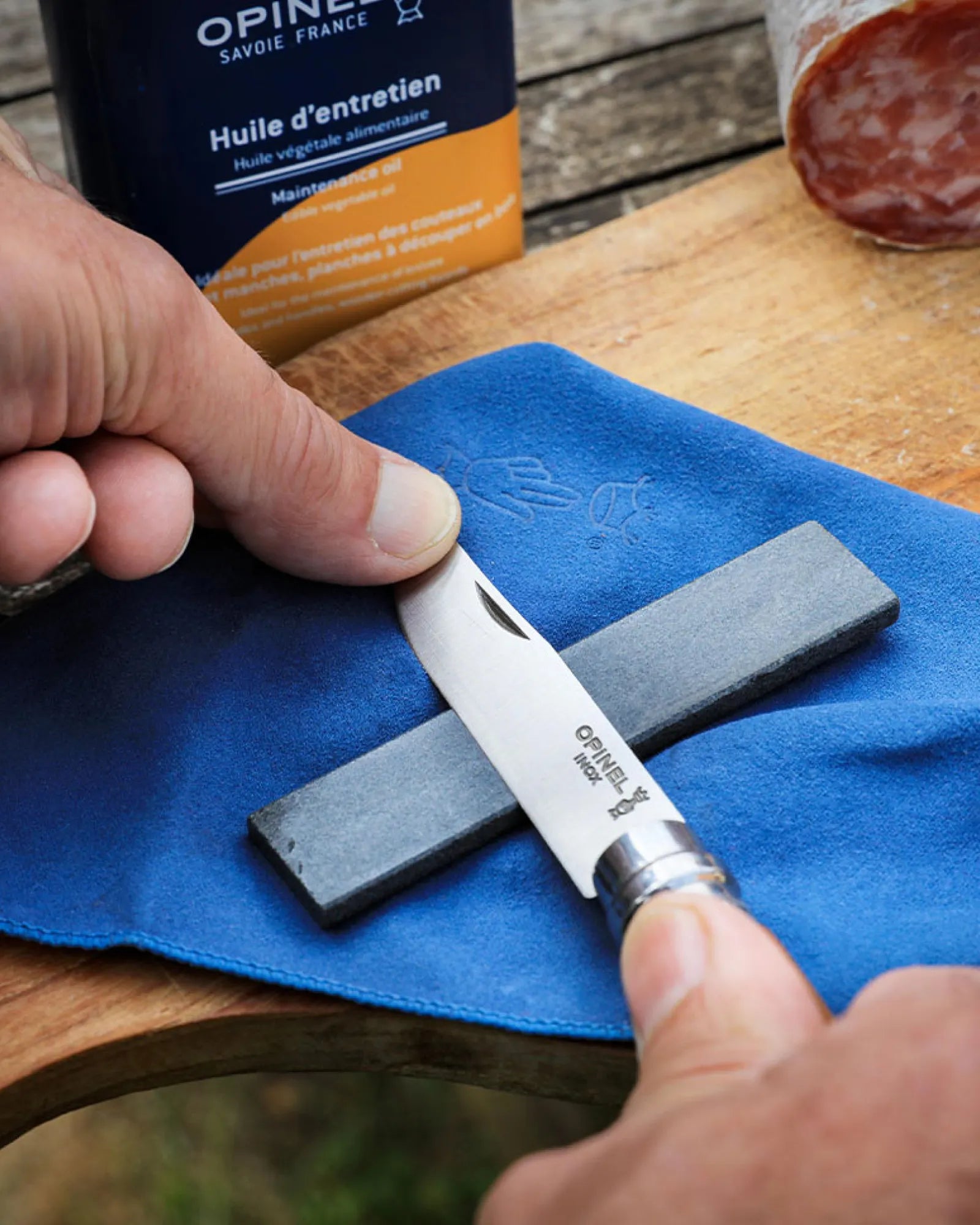 Pierre à aiguiser naturelle Opinel 10 cm à personnaliser - 6
