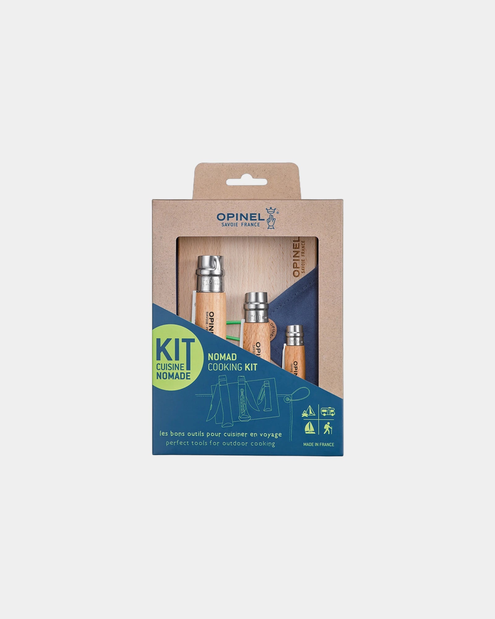Kit Cuisine Nomade acier inoxydable Opinel à personnaliser - Beige