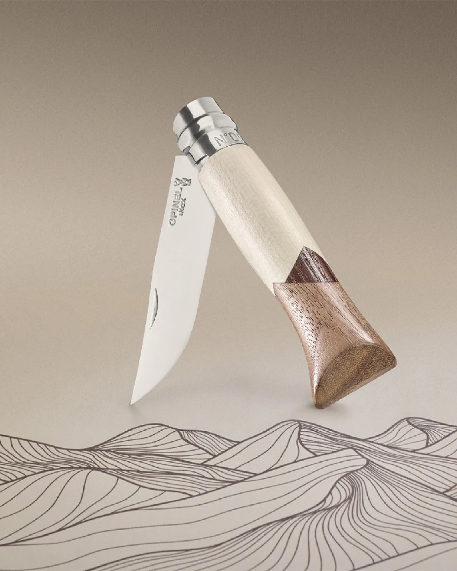 Couteau acier inoxydable Opinel N°09 Cime à personnaliser - 3