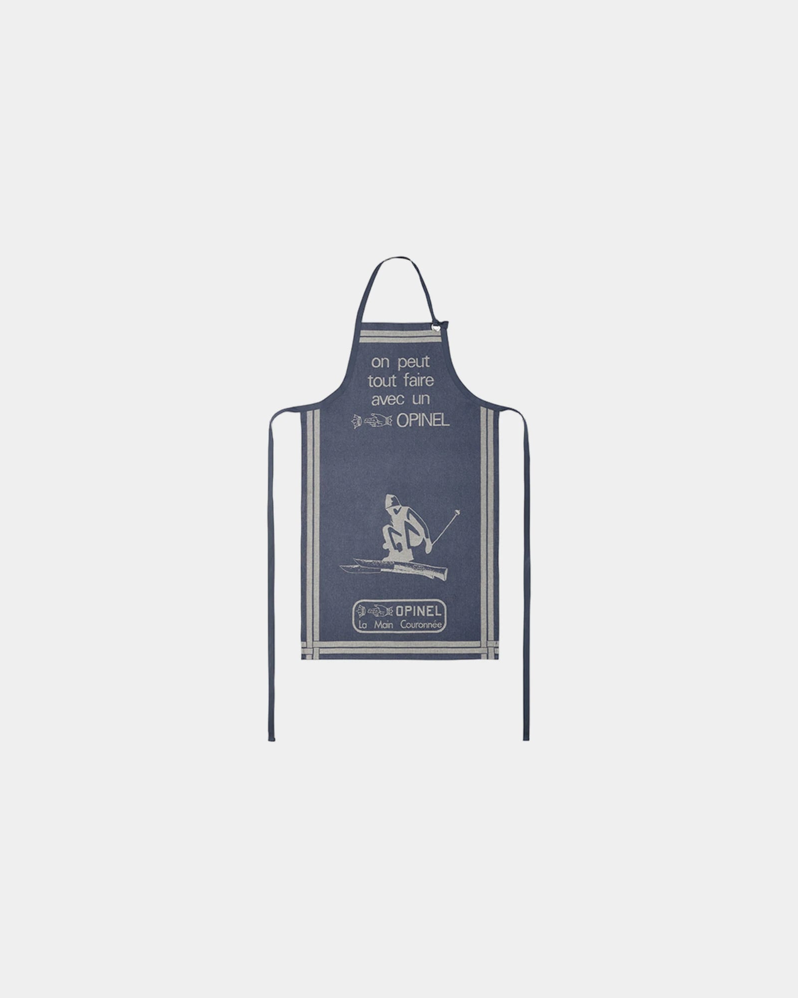 Tablier coton jacquard Opinel à personnaliser - Navy