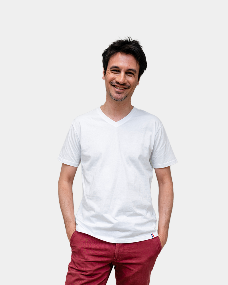 T-shirt homme col V Made in France à personnaliser - 8