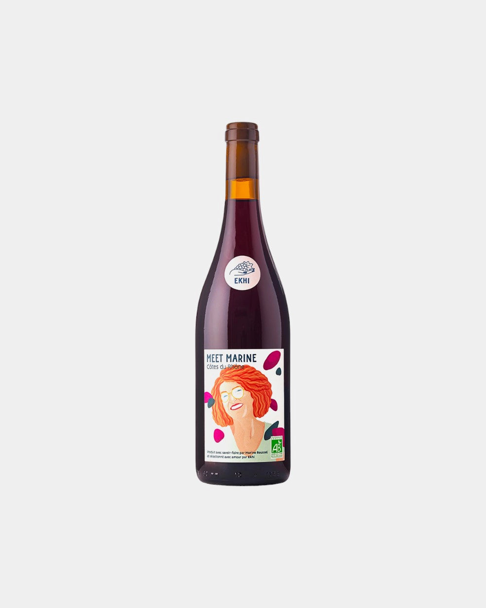 Bouteille de vin rouge - Côtes du Rhône à personnaliser