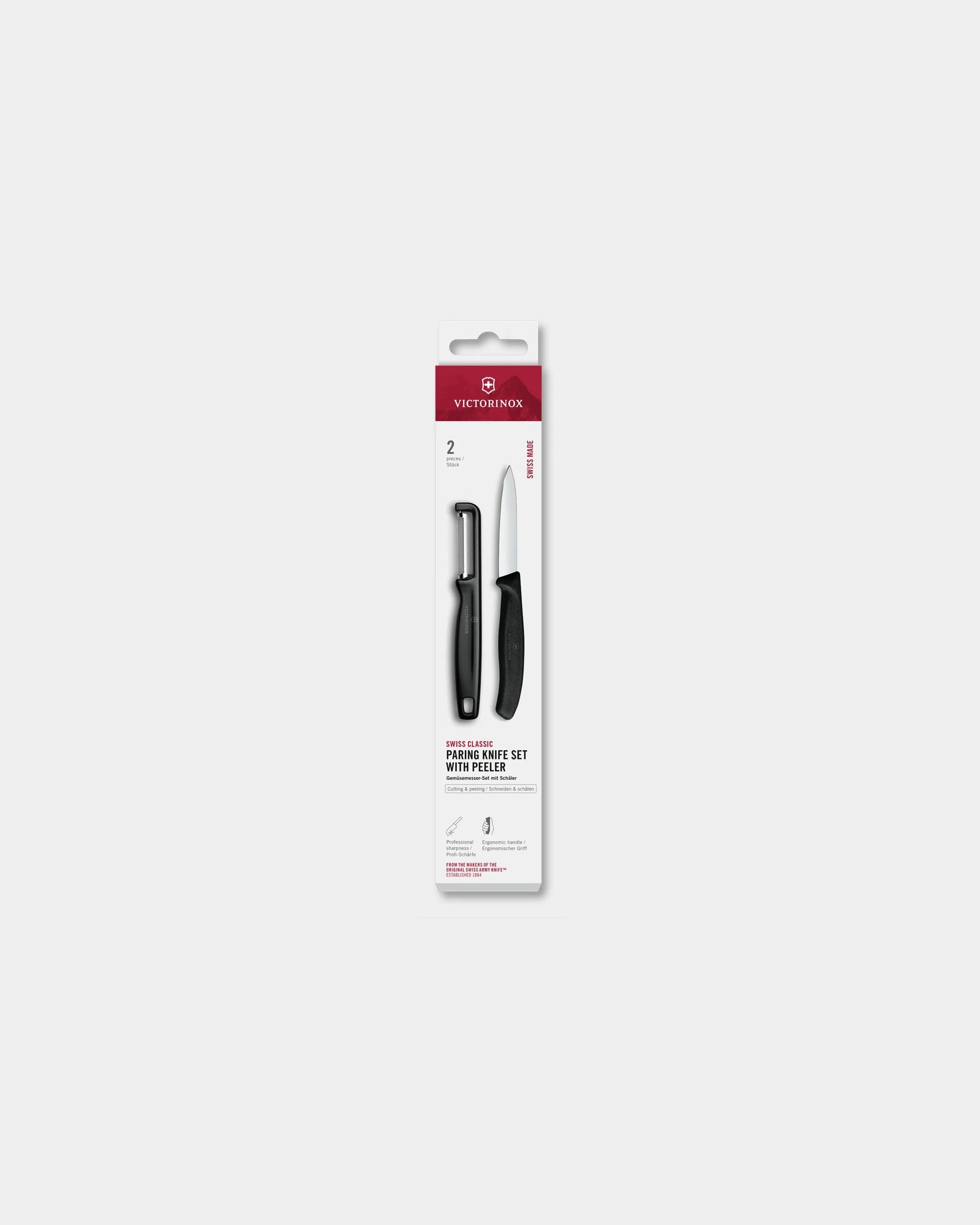 Set de couteaux d’office Victorinox 8 cm à personnaliser - Noir