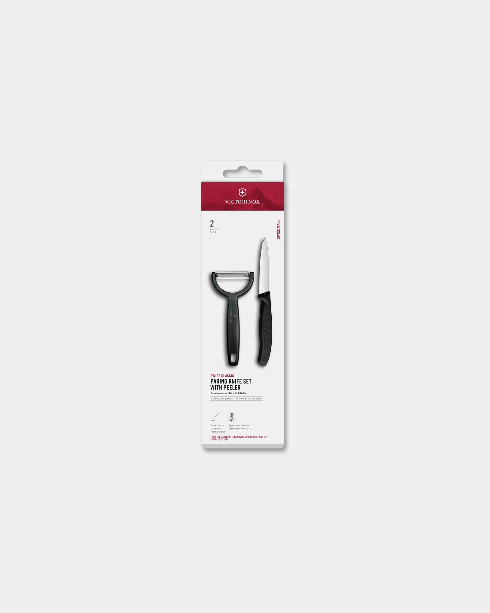 Set de couteaux d’office Victorinox 8 cm à personnaliser - Noir