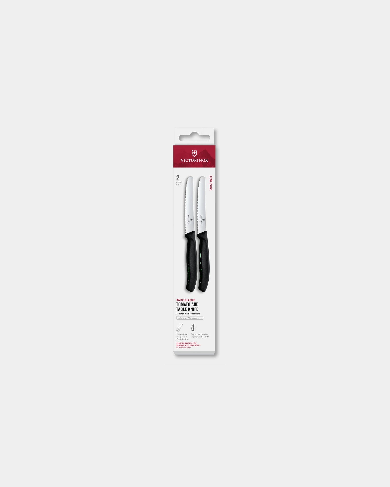 Set de couteaux à tomates et de table Victorinox Swiss Classic à personnaliser - Noir