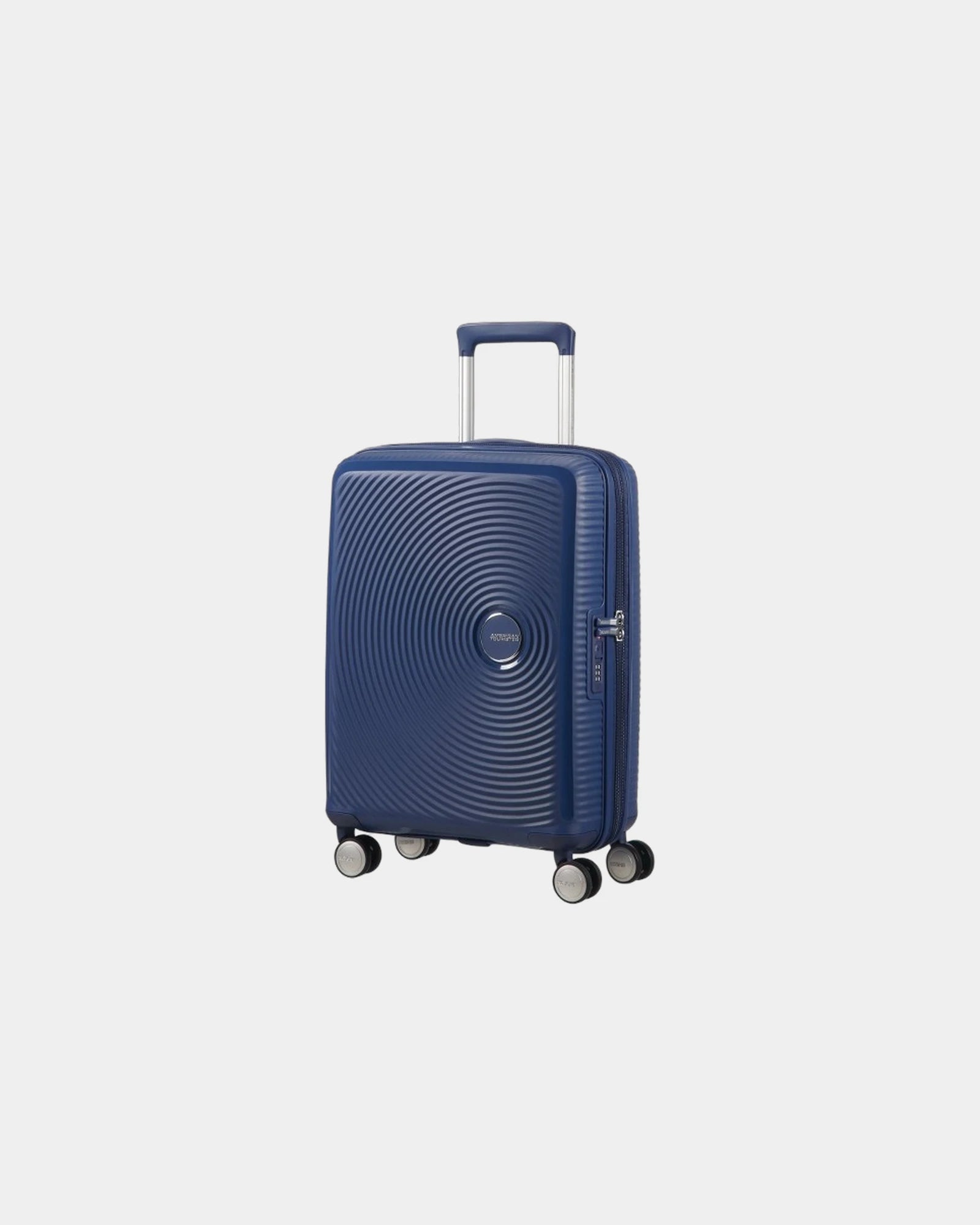 Valise polypropylène extensible American Tourister SoundBox à personnaliser - Bleu Foncé
