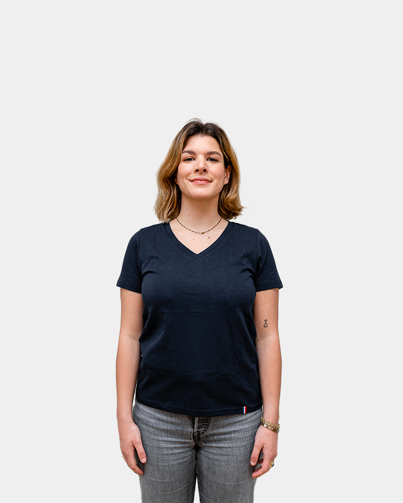 T-shirt femme col V Made in France à personnaliser - 8