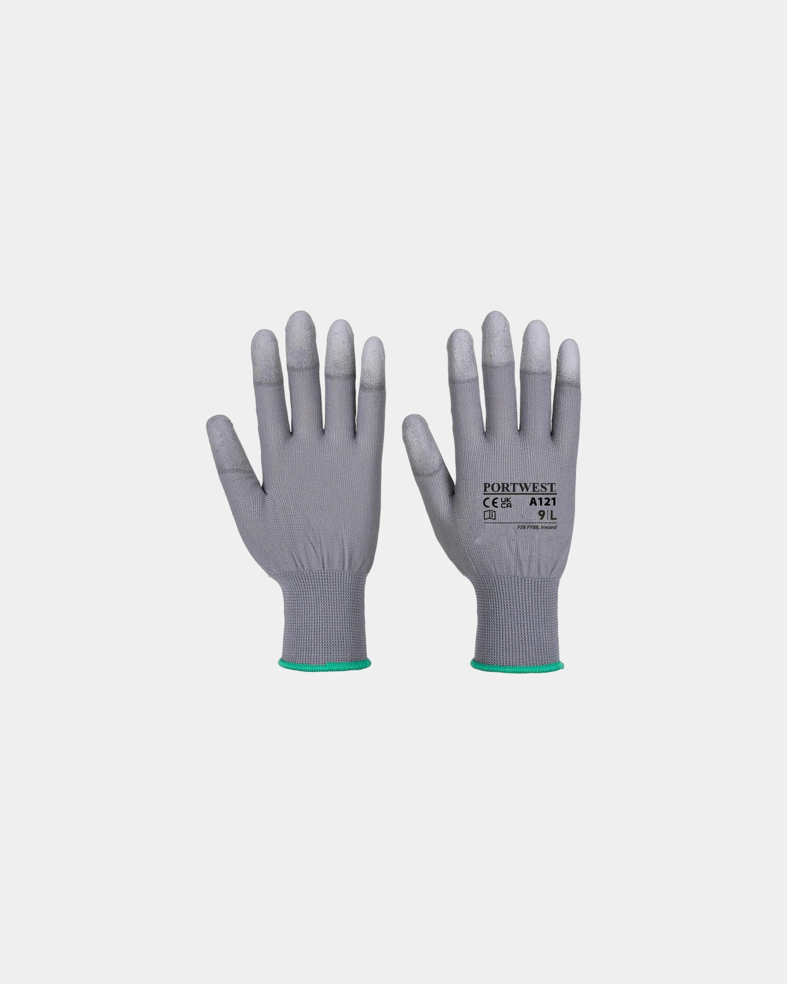 Gant nylon bout des doigts enduits PU à personnaliser - Gris