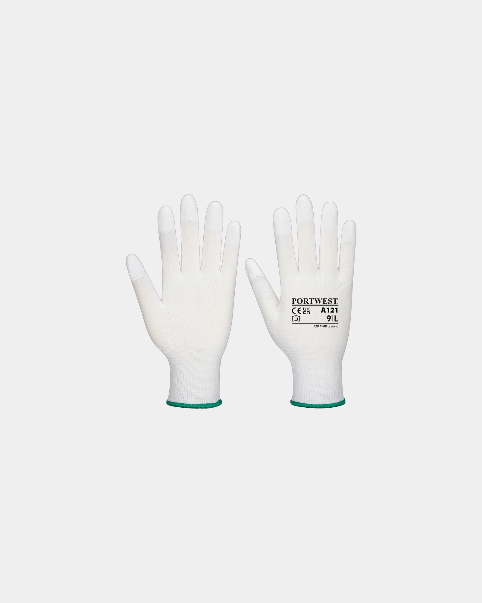 Gant nylon bout des doigts enduits PU à personnaliser - Blanc