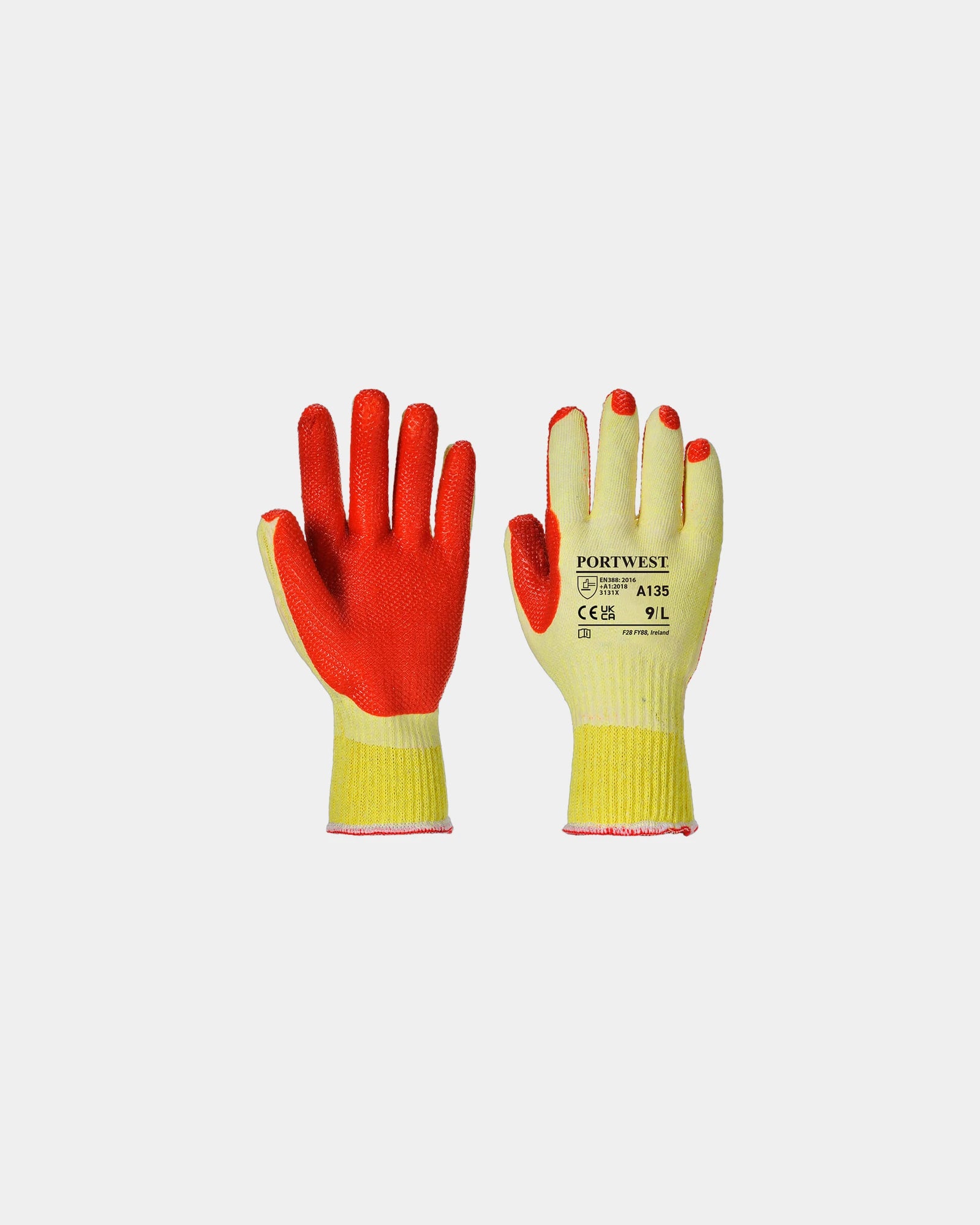 Gant poly-coton High Grip à personnaliser - Jaune-Noir