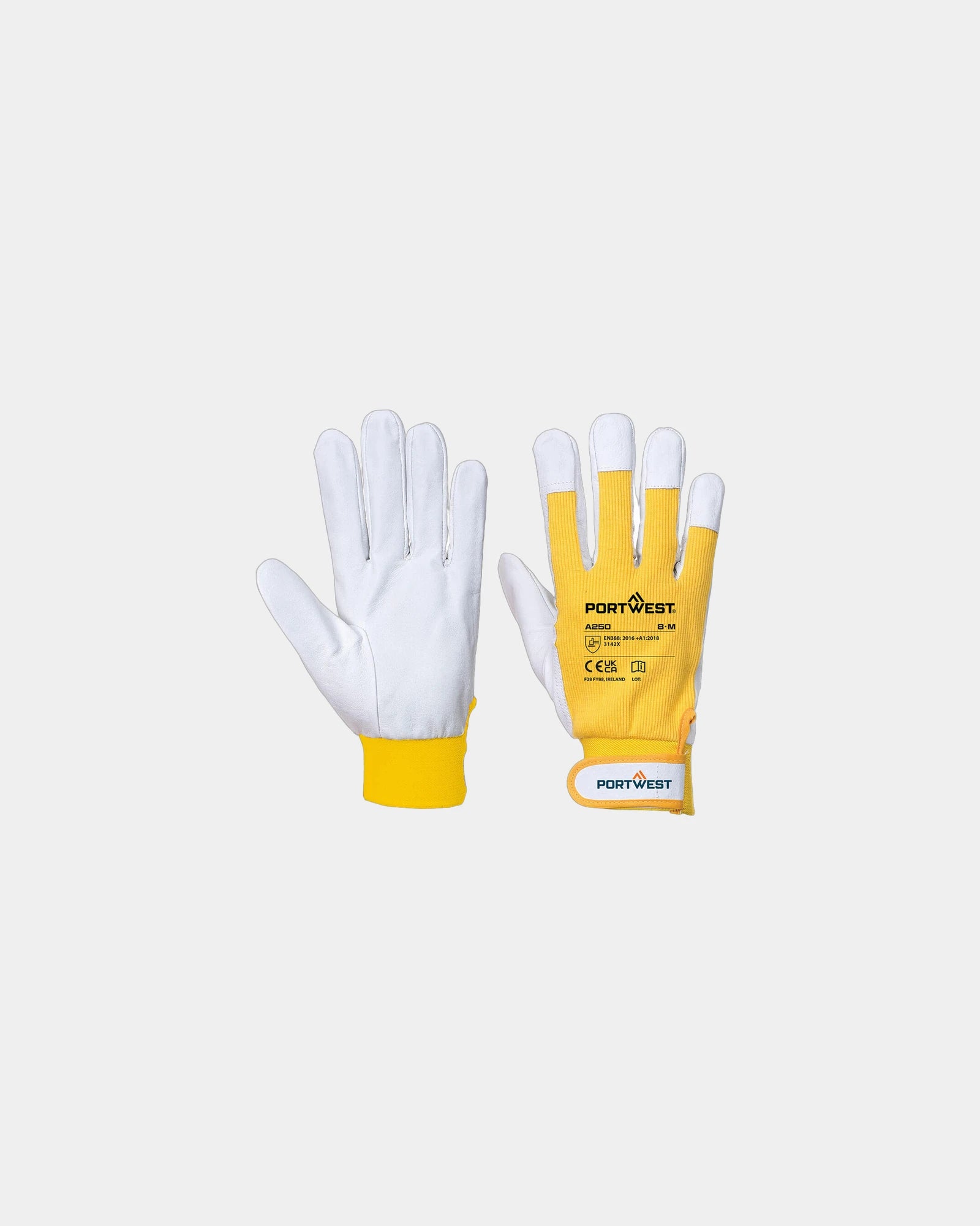 Gant cuir de chèvre Tergsus à personnaliser - Jaune
