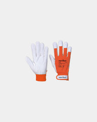 Gant cuir de chèvre Tergsus à personnaliser - Orange