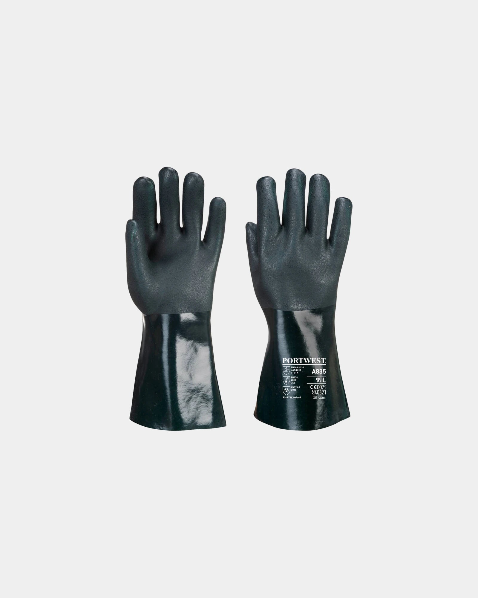 Gant PVC 35 cm double trempage à personnaliser - Vert