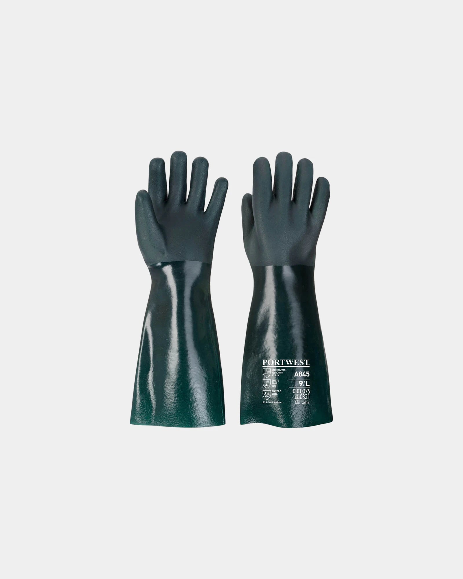 Gant PVC 45 cm double trempage à personnaliser - Vert