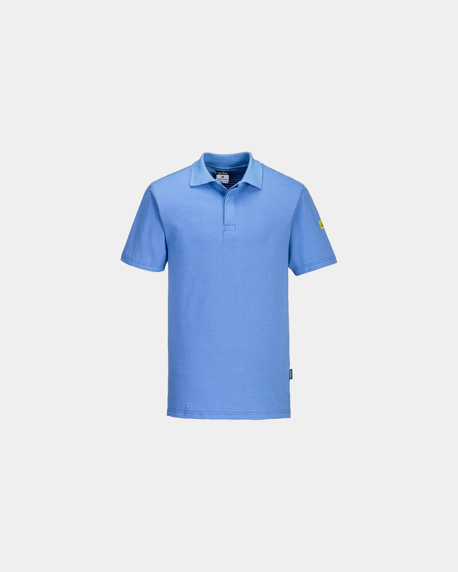 Polo antistatique ESD à personnaliser - Gris Clair Chiné