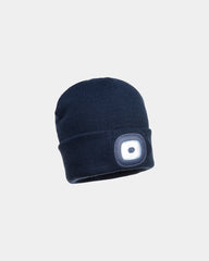 Bonnet acrylique junior à personnaliser - Bleu Marine