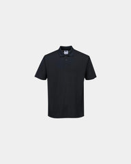 Polo léger polyester Terni à personnaliser - Noir-Bleu Ciel