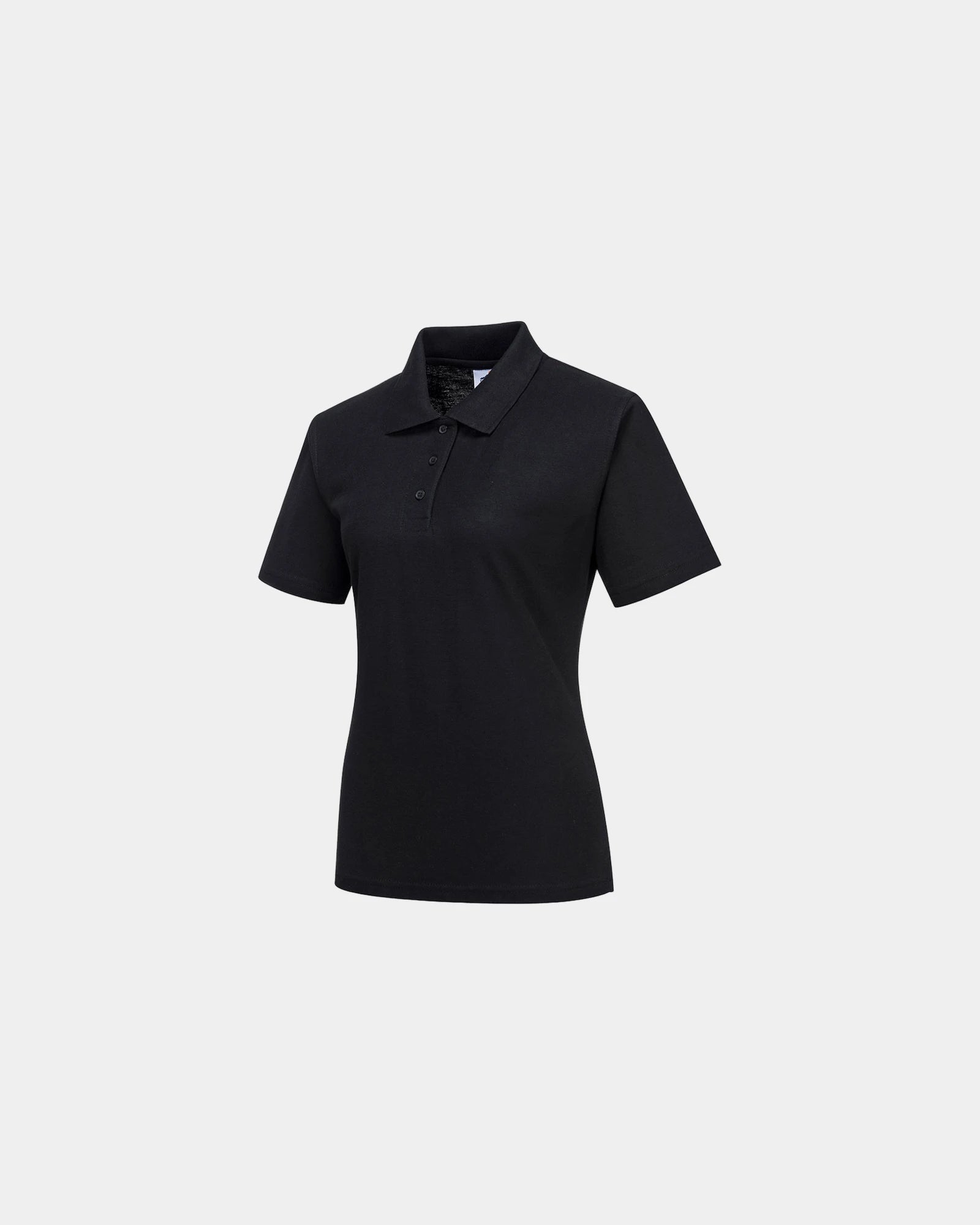 Polo femme poly coton Naples à personnaliser - Noir-Bleu Ciel
