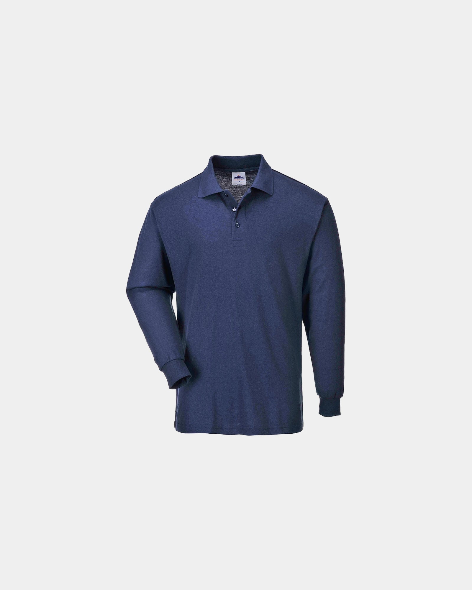 Polo manches longues coton polyester à personnaliser - Bleu Marine