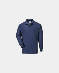 Polo manches longues coton polyester à personnaliser - Bleu Marine