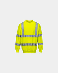 Sweatshirt haute visibilité à personnaliser - Jaune