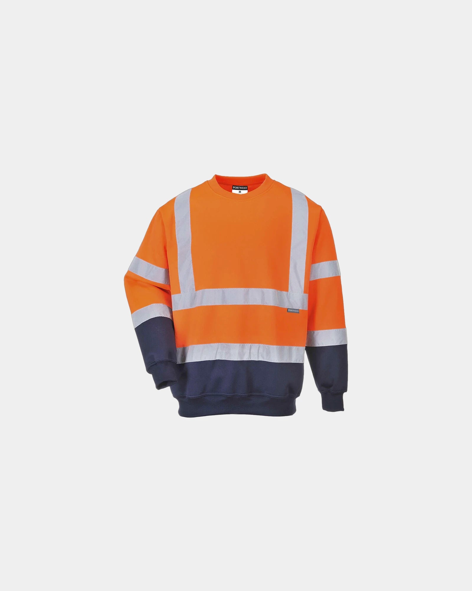 Sweatshirt bicolore polycoton à personnaliser - Orange