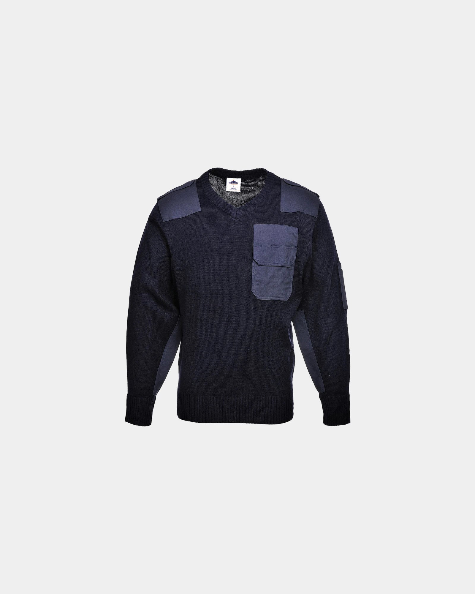 Pull acrylique avec renforts à personnaliser - Bleu Marine