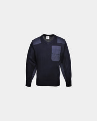 Pull acrylique avec renforts à personnaliser - Bleu Marine
