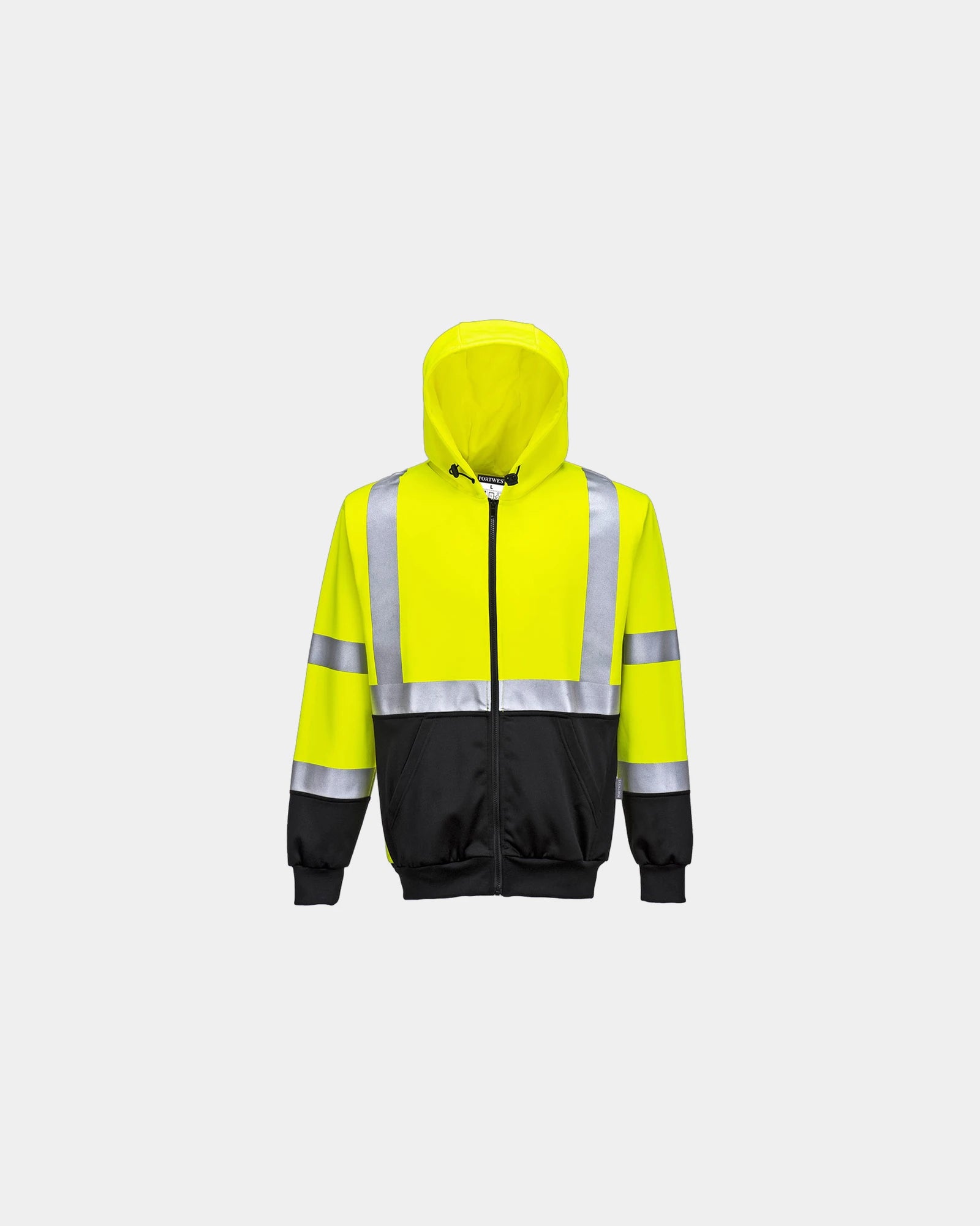 Sweat à capuche bicolore à personnaliser - Jaune-Noir