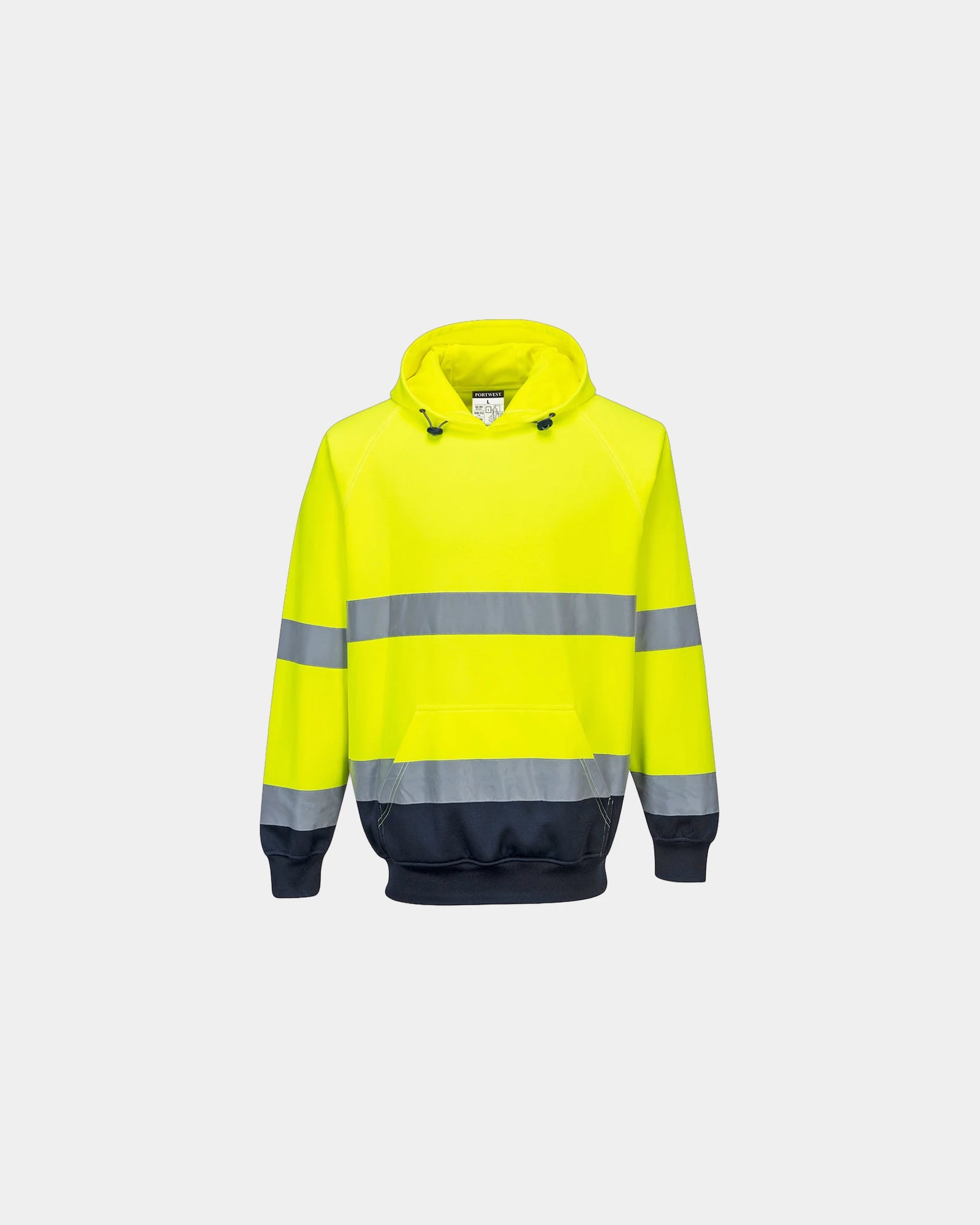Sweat à capuche bicolore à personnaliser - Jaune-Bleu Marine