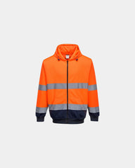 Sweat à capuche bicolore à personnaliser - Orange