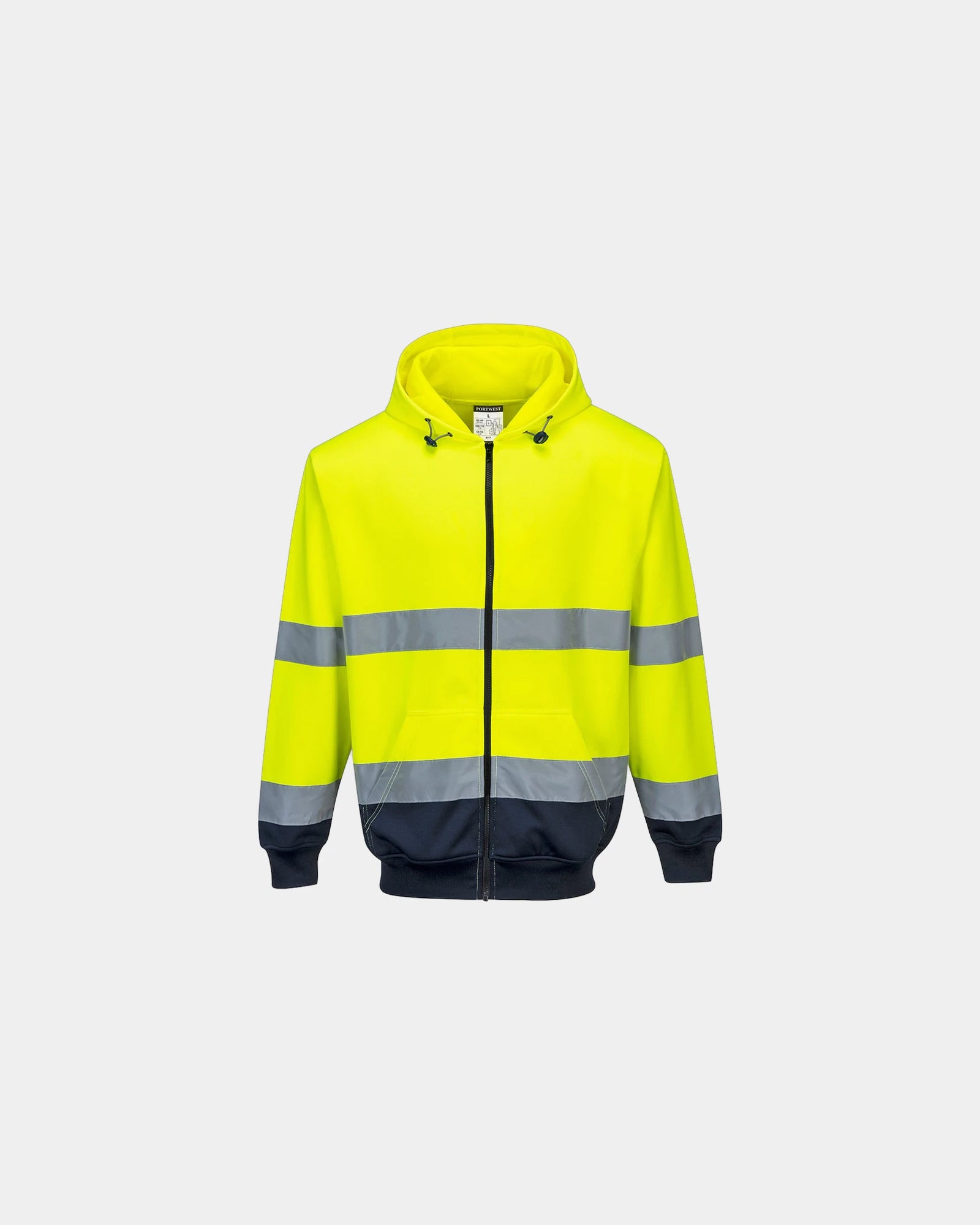 Sweat à capuche bicolore à personnaliser - Jaune-Bleu Marine